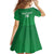 Ireland Rugby Custom Family Matching Off The Shoulder Long Sleeve Dress and Hawaiian Shirt Celtics Shamrock - Wonder Print Shop