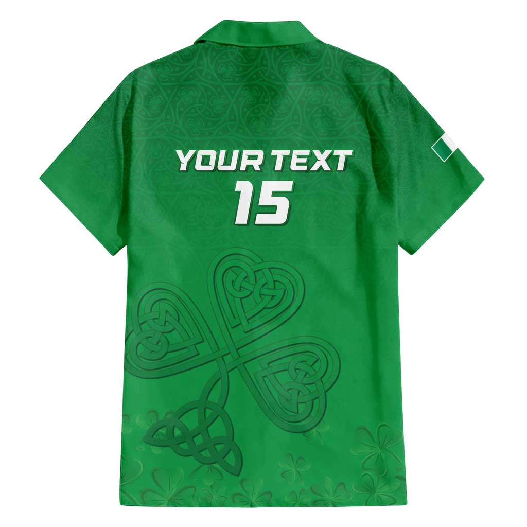 Ireland Rugby Custom Family Matching Off Shoulder Maxi Dress and Hawaiian Shirt Celtics Shamrock - Wonder Print Shop