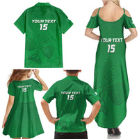 Ireland Rugby Custom Family Matching Summer Maxi Dress and Hawaiian Shirt Celtics Shamrock - Wonder Print Shop