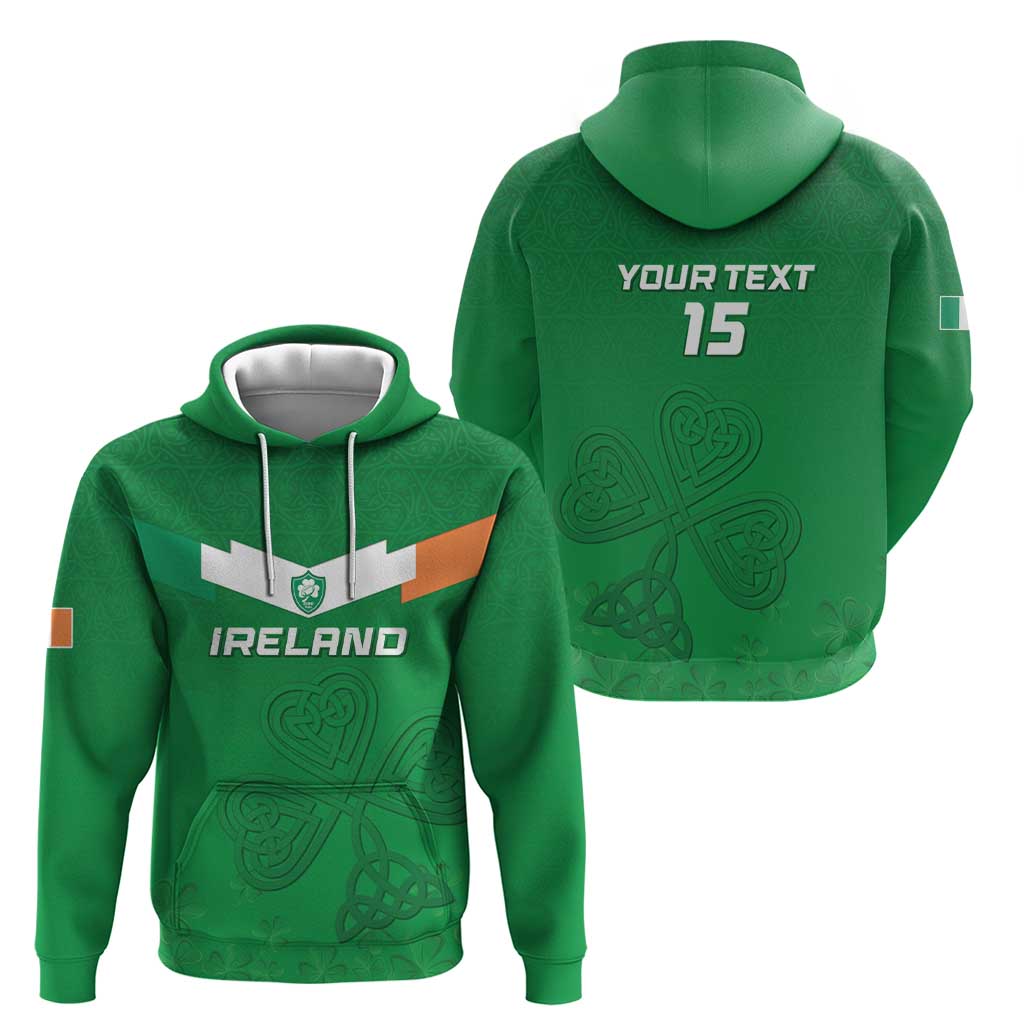 Ireland Rugby Custom Hoodie Celtics Shamrock - Wonder Print Shop