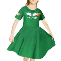 Ireland Rugby Custom Kid Short Sleeve Dress Celtics Shamrock - Wonder Print Shop