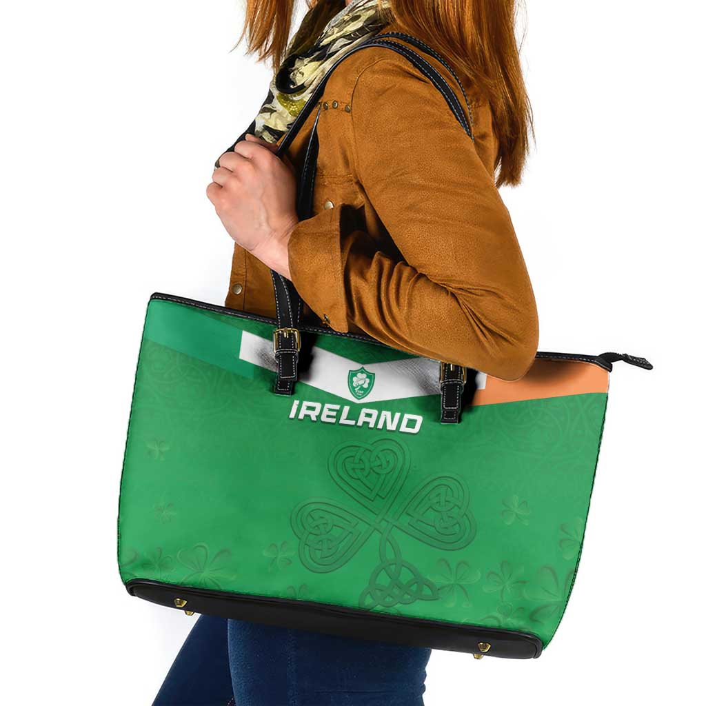 Ireland Rugby Leather Tote Bag Celtics Shamrock - Wonder Print Shop
