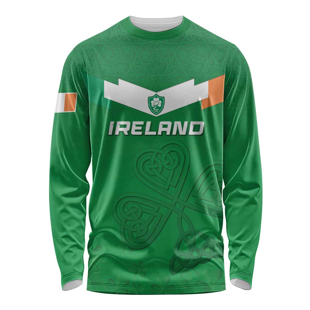 Ireland Rugby Custom Long Sleeve Shirt Celtics Shamrock - Wonder Print Shop