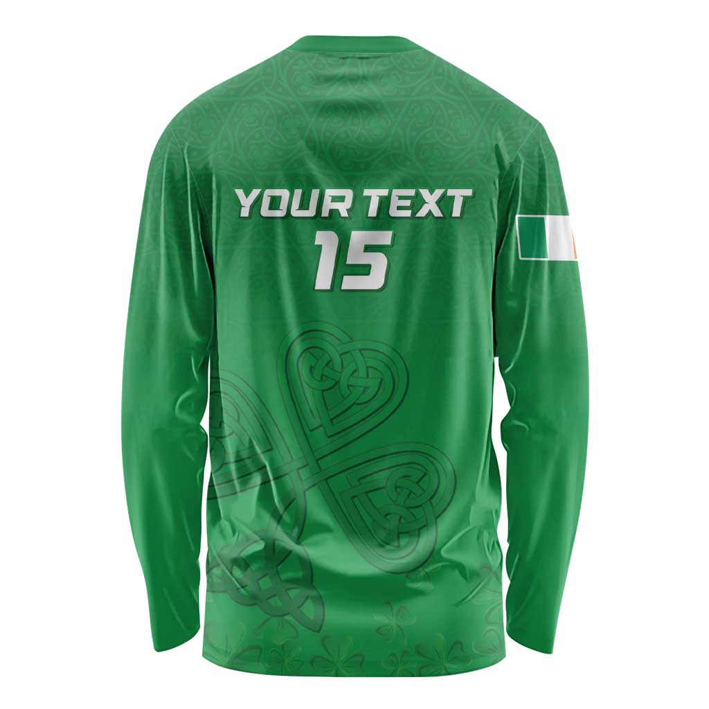 Ireland Rugby Custom Long Sleeve Shirt Celtics Shamrock - Wonder Print Shop