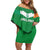 Ireland Rugby Custom Off Shoulder Short Dress Celtics Shamrock - Wonder Print Shop