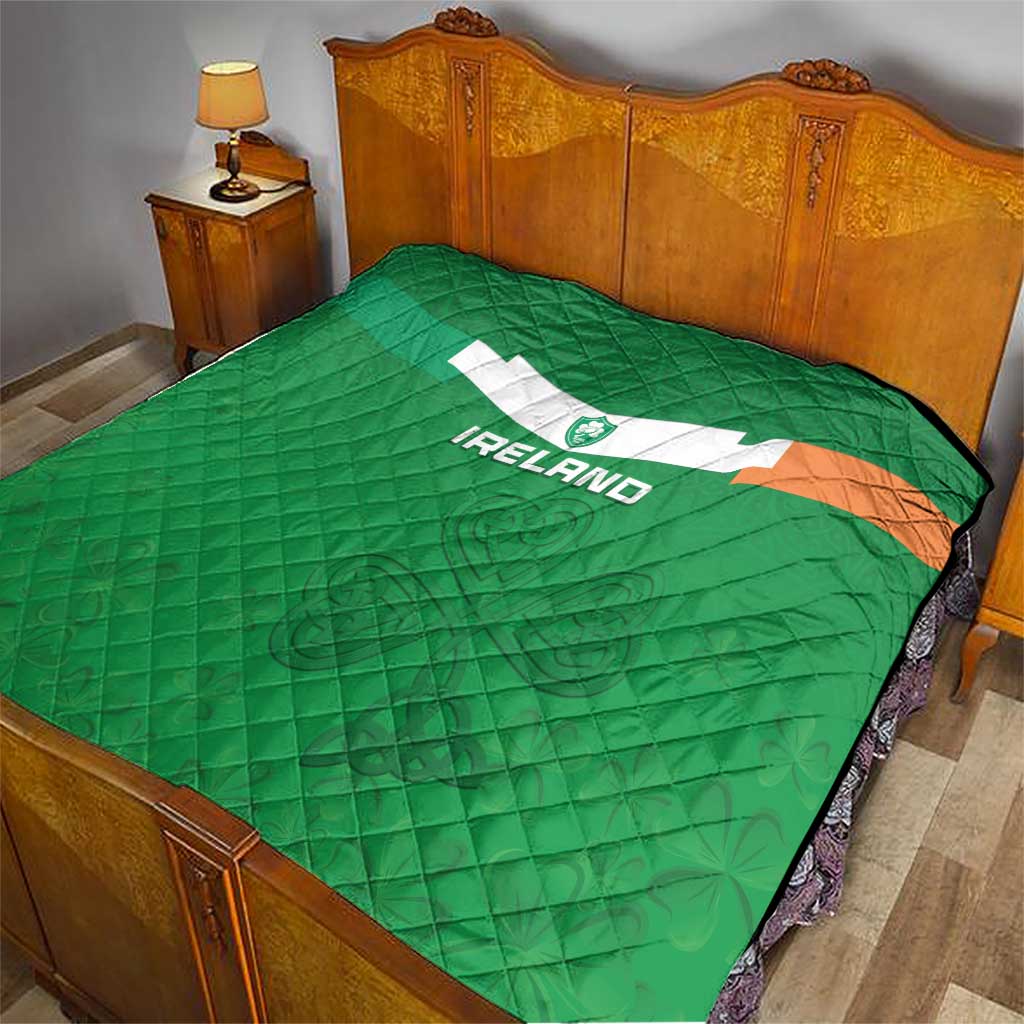 Ireland Rugby Quilt Celtics Shamrock - Wonder Print Shop