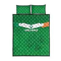 Ireland Rugby Quilt Bed Set Celtics Shamrock - Wonder Print Shop
