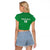 Ireland Rugby Custom Raglan Cropped T Shirt Celtics Shamrock - Wonder Print Shop