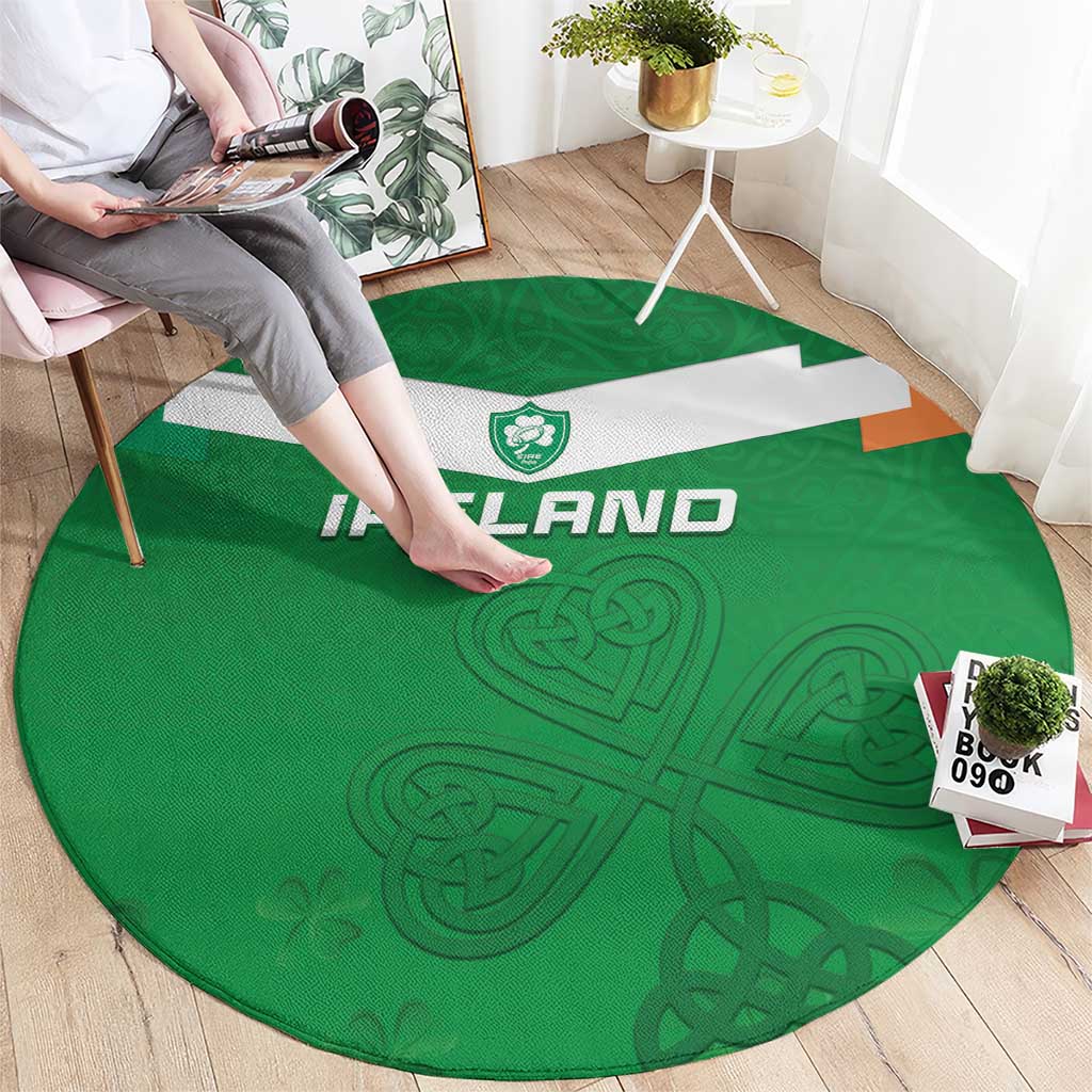 Ireland Rugby Round Carpet Celtics Shamrock - Wonder Print Shop
