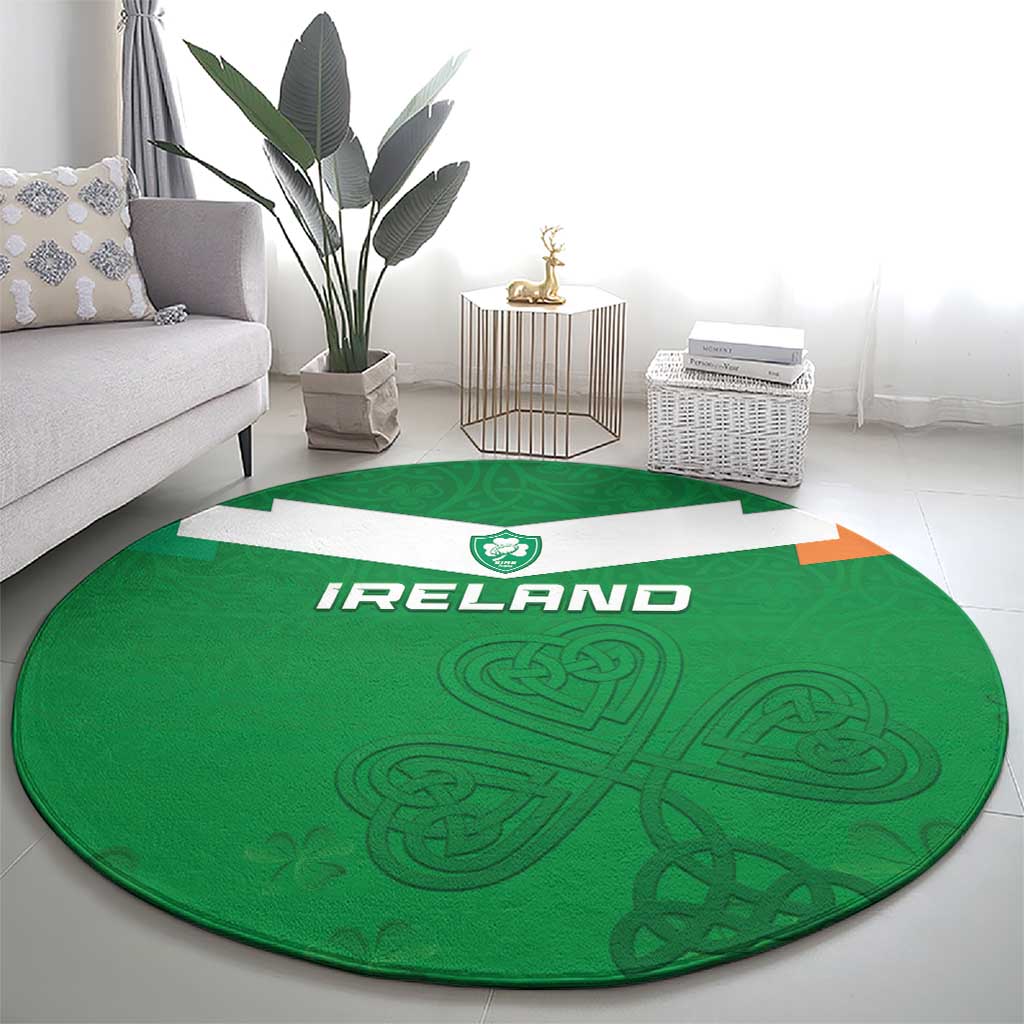 Ireland Rugby Round Carpet Celtics Shamrock - Wonder Print Shop