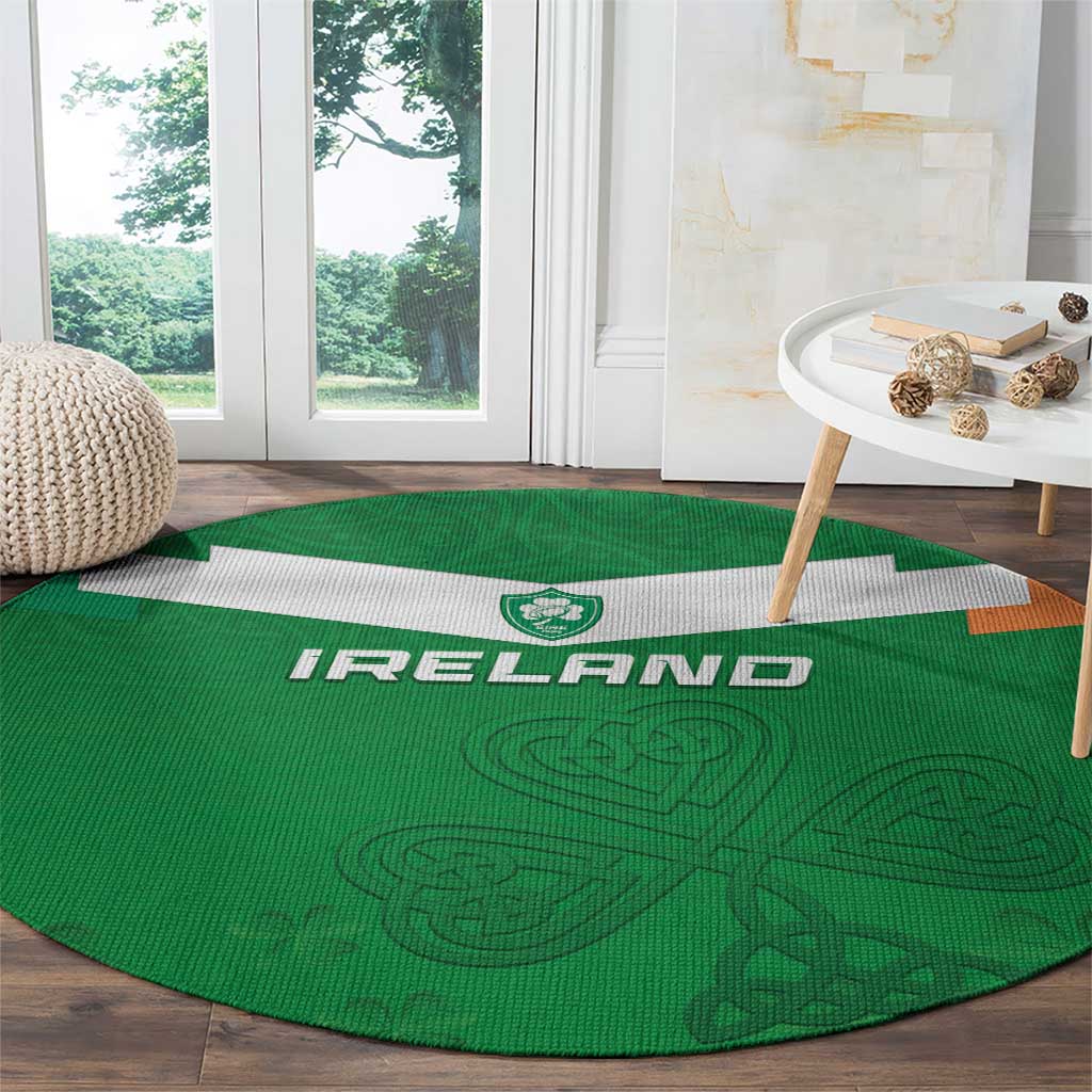 Ireland Rugby Round Carpet Celtics Shamrock - Wonder Print Shop