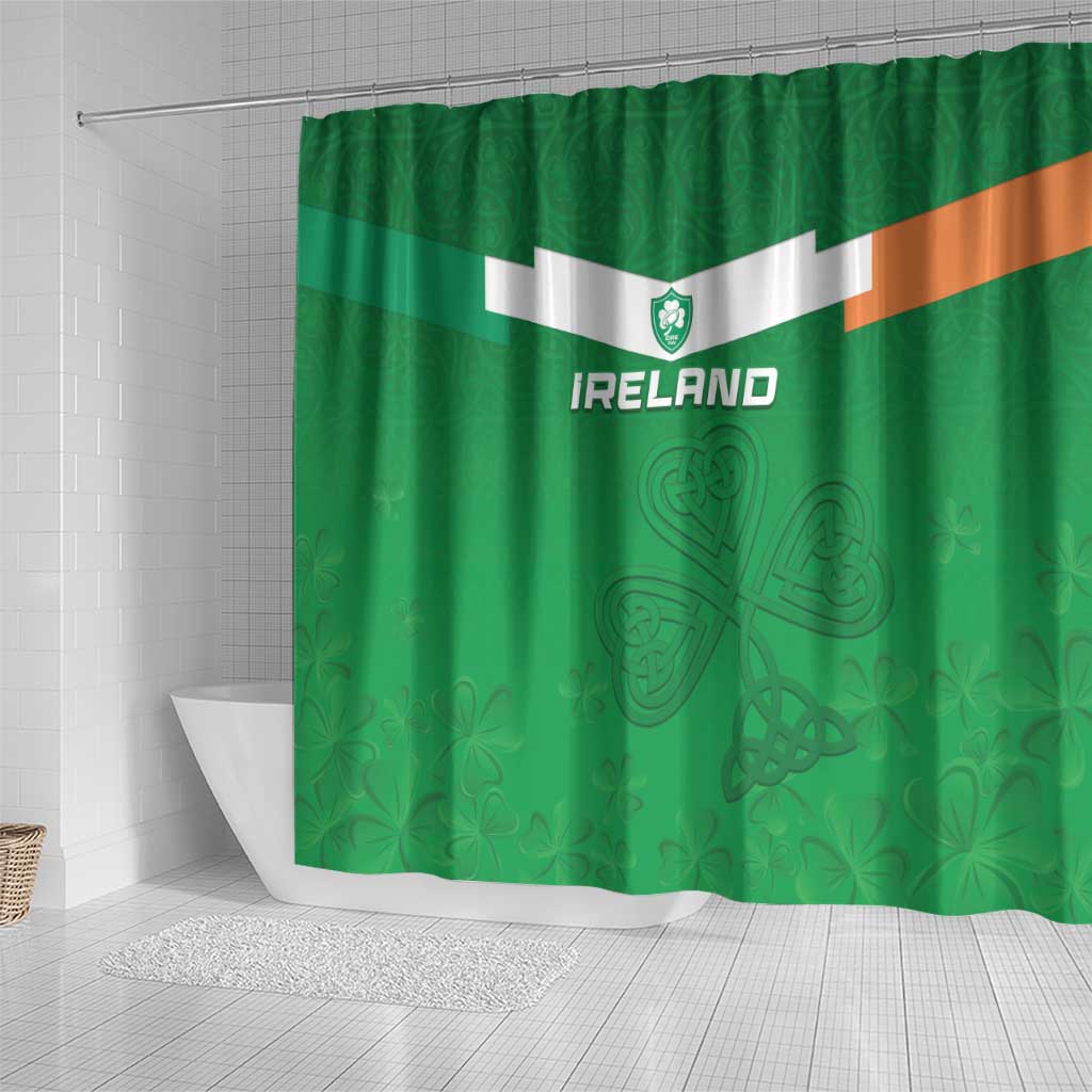 Ireland Rugby Shower Curtain Celtics Shamrock - Wonder Print Shop