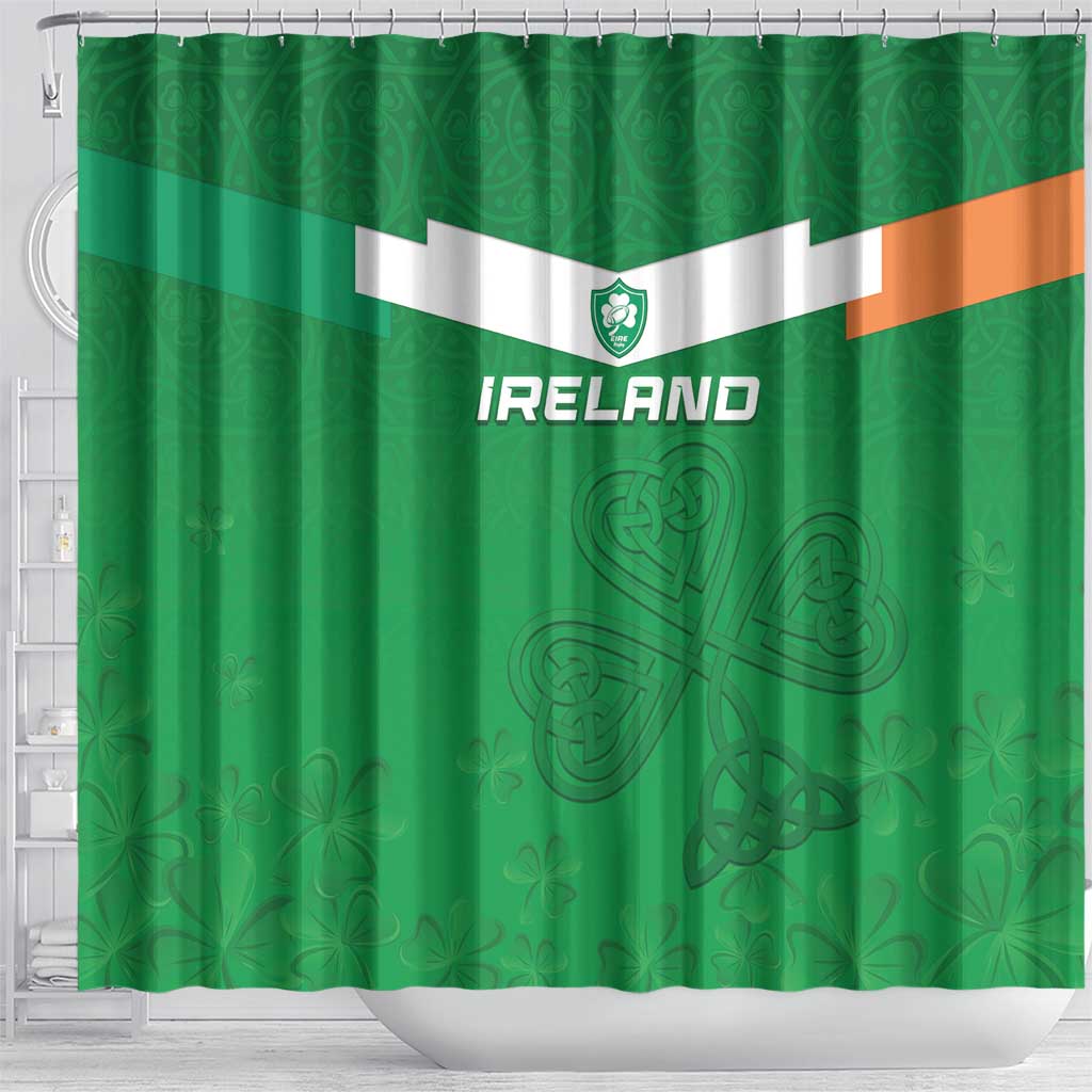 Ireland Rugby Shower Curtain Celtics Shamrock - Wonder Print Shop