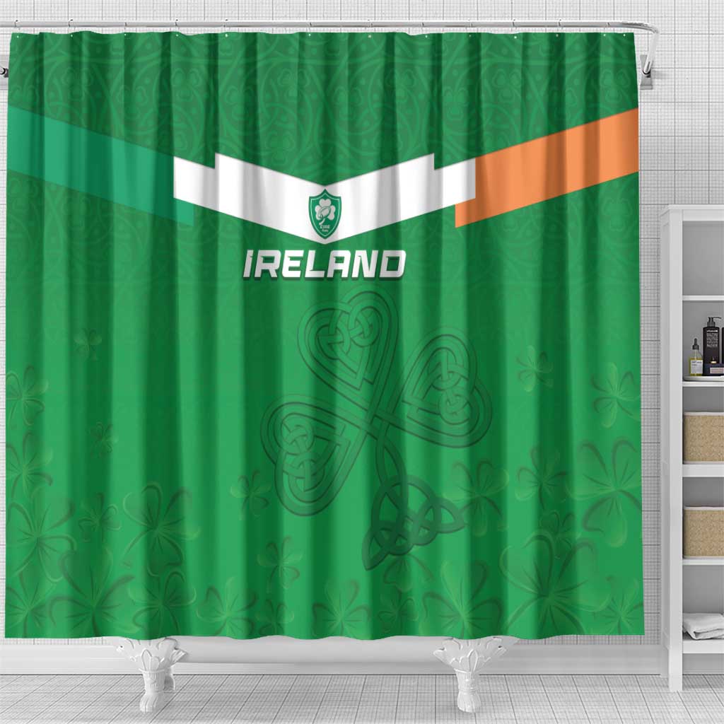 Ireland Rugby Shower Curtain Celtics Shamrock - Wonder Print Shop