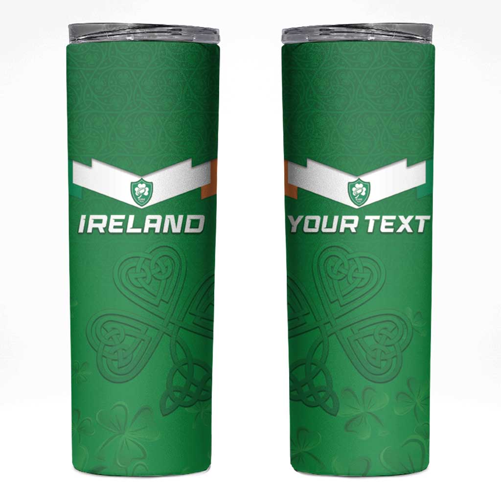 Ireland Rugby Custom Skinny Tumbler Celtics Shamrock - Wonder Print Shop