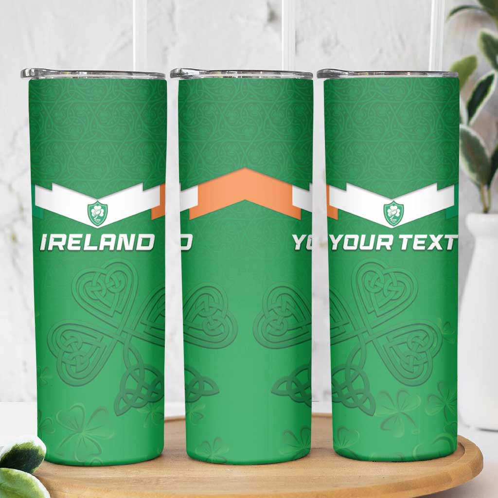 Ireland Rugby Custom Skinny Tumbler Celtics Shamrock - Wonder Print Shop