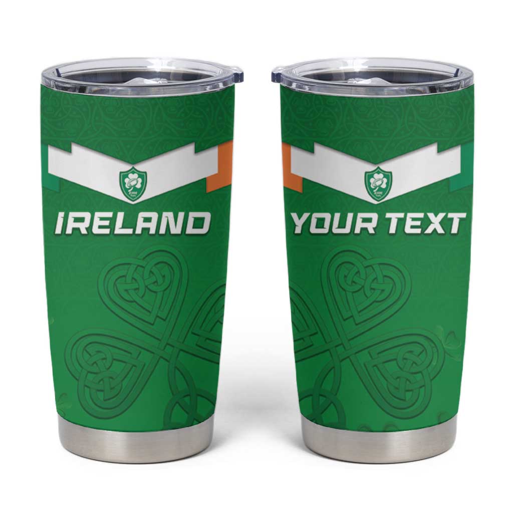 Ireland Rugby Custom Tumbler Cup Celtics Shamrock - Wonder Print Shop