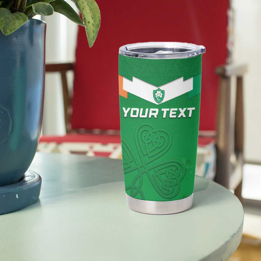 Ireland Rugby Custom Tumbler Cup Celtics Shamrock - Wonder Print Shop