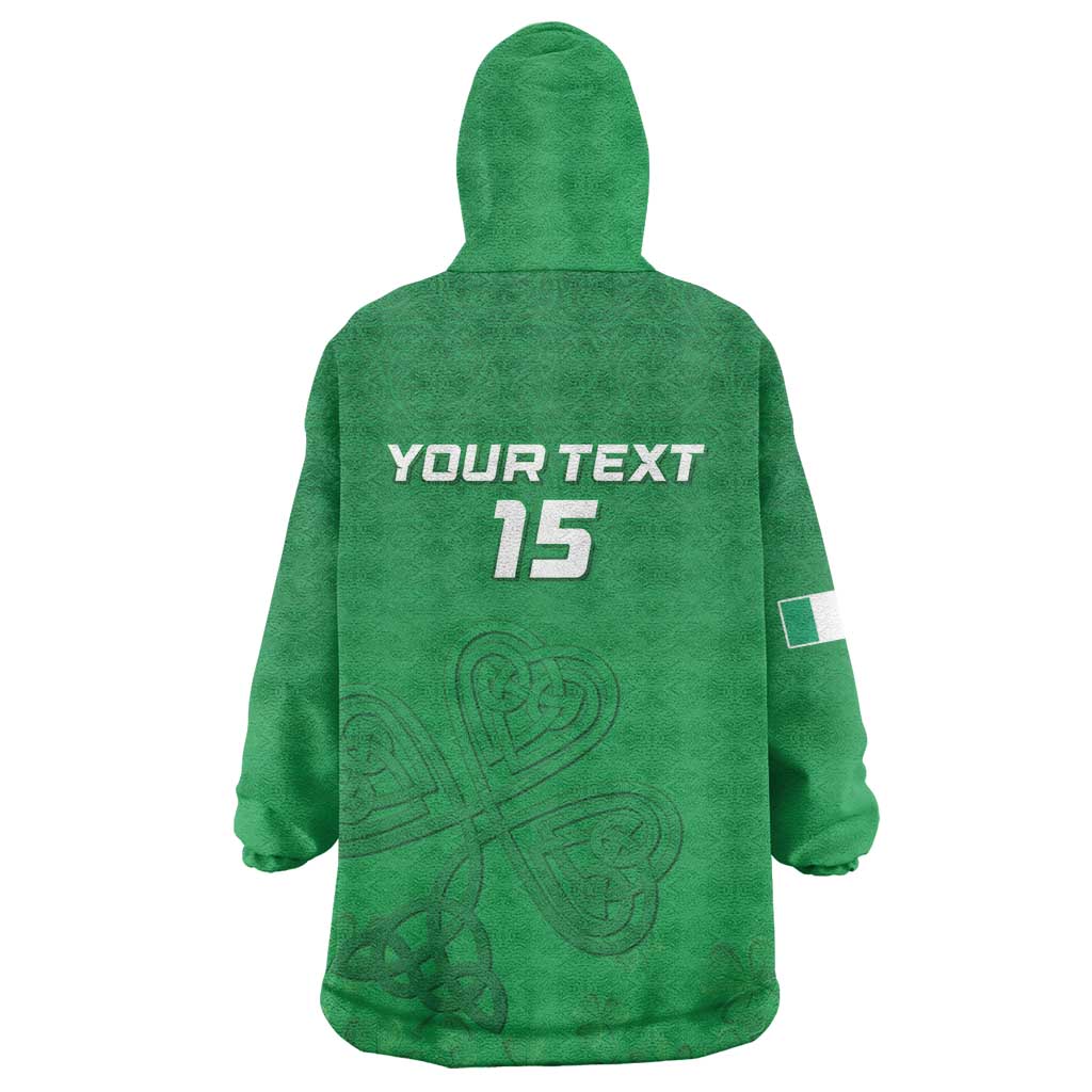 Ireland Rugby Custom Wearable Blanket Hoodie Celtics Shamrock - Wonder Print Shop