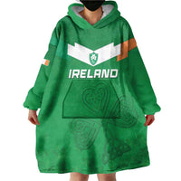 Ireland Rugby Custom Wearable Blanket Hoodie Celtics Shamrock - Wonder Print Shop