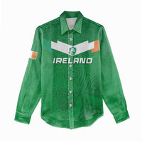 Ireland Rugby Custom Women Casual Shirt Celtics Shamrock - Wonder Print Shop