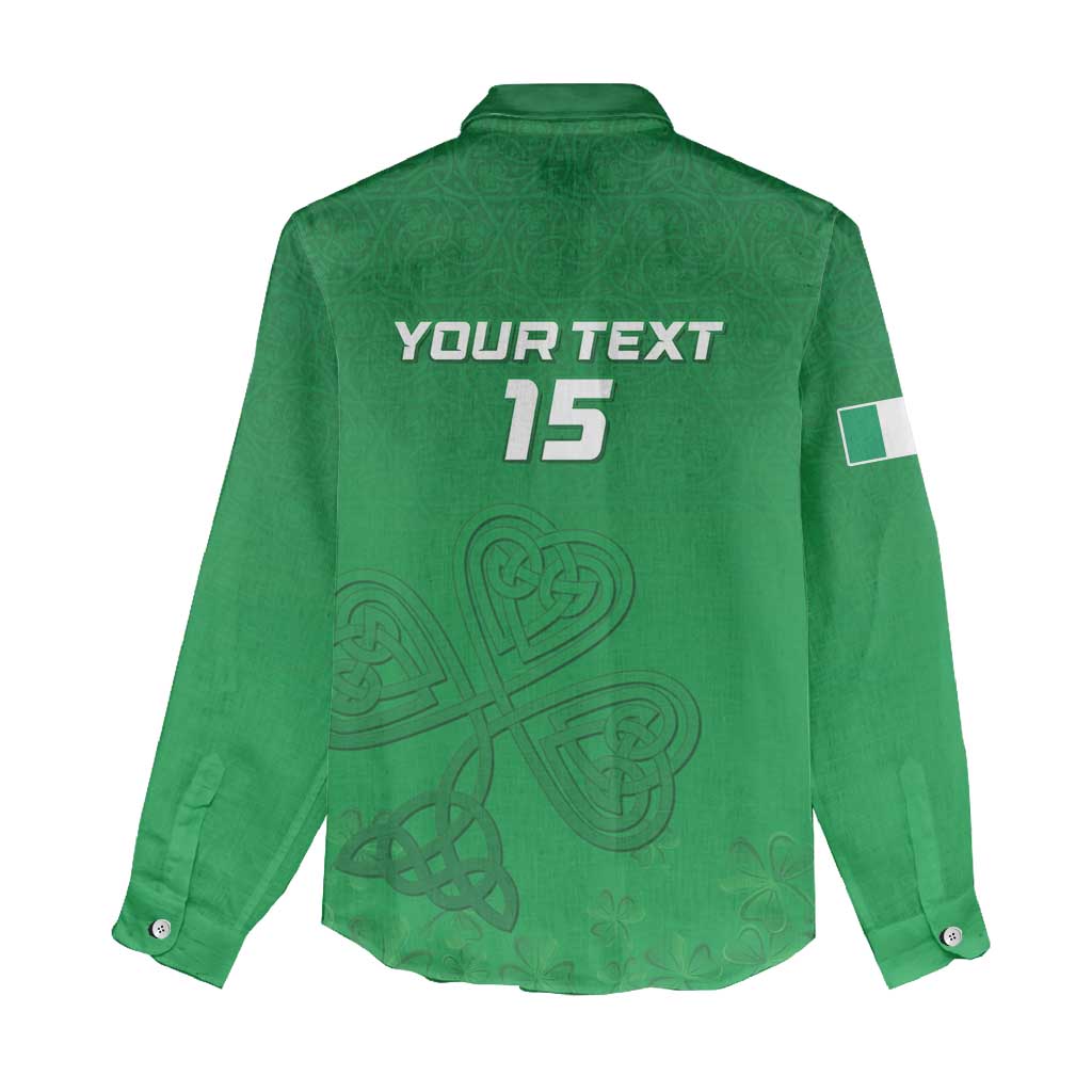 Ireland Rugby Custom Women Casual Shirt Celtics Shamrock - Wonder Print Shop