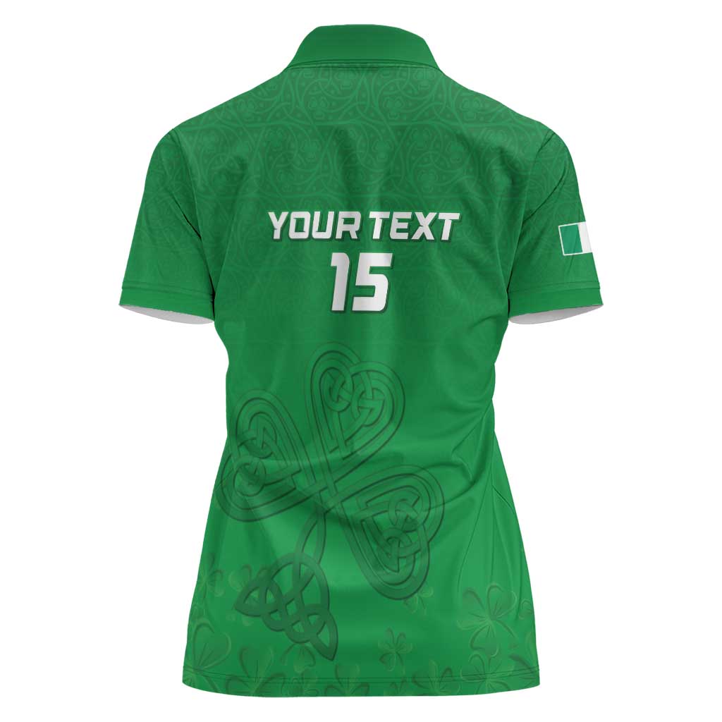 Ireland Rugby Custom Women Polo Shirt Celtics Shamrock - Wonder Print Shop