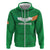 Ireland Rugby Custom Zip Hoodie Celtics Shamrock - Wonder Print Shop