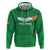 Ireland Rugby Custom Zip Hoodie Celtics Shamrock - Wonder Print Shop