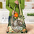 Pura Vida Costa Rica Sloth Grocery Bag Tropical Flowers Vintage Color