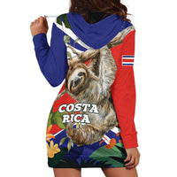 Pura Vida Costa Rica Sloth Hoodie Dress Tropical Flowers Flag Color - Wonder Print Shop