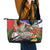 Pura Vida Costa Rica Sloth Leather Tote Bag Tropical Flowers Flag Color - Wonder Print Shop