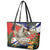 Pura Vida Costa Rica Sloth Leather Tote Bag Tropical Flowers Flag Color - Wonder Print Shop