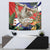 Pura Vida Costa Rica Sloth Tapestry Tropical Flowers Flag Color - Wonder Print Shop