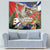Pura Vida Costa Rica Sloth Tapestry Tropical Flowers Flag Color - Wonder Print Shop