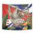 Pura Vida Costa Rica Sloth Tapestry Tropical Flowers Flag Color - Wonder Print Shop