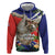 Pura Vida Costa Rica Sloth Zip Hoodie Tropical Flowers Flag Color - Wonder Print Shop
