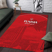 Tunisia Football Area Rug Red Eagles of Carthage - Wonder Print Shop