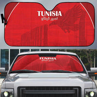 Tunisia Football Auto Sun Shade Red Eagles of Carthage - Wonder Print Shop