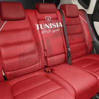 Tunisia Football Back Car Seat Cover Red Eagles of Carthage - Wonder Print Shop
