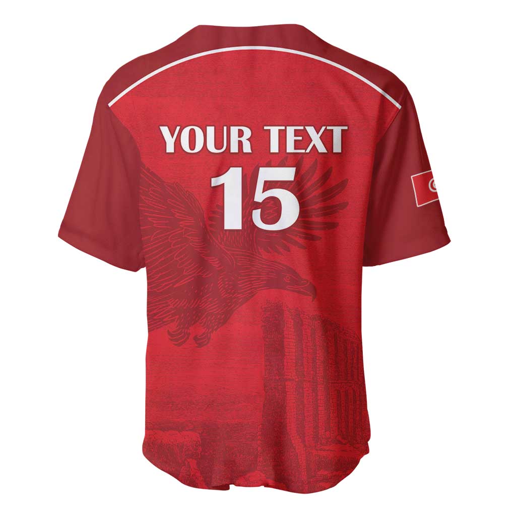 Custom Tunisia Football Baseball Jersey Red Eagles of Carthage - Wonder Print Shop