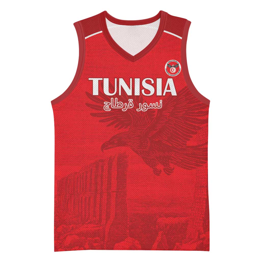 Custom Tunisia Football Basketball Jersey Red Eagles of Carthage - Wonder Print Shop