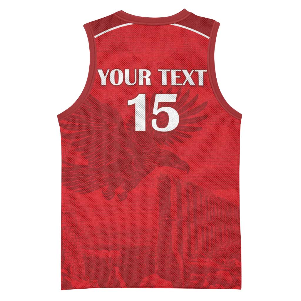 Custom Tunisia Football Basketball Jersey Red Eagles of Carthage - Wonder Print Shop