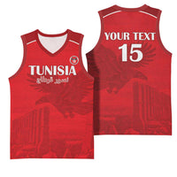 Custom Tunisia Football Basketball Jersey Red Eagles of Carthage - Wonder Print Shop