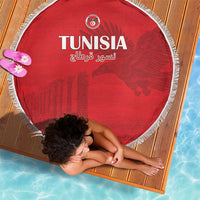 Tunisia Football Beach Blanket Red Eagles of Carthage - Wonder Print Shop