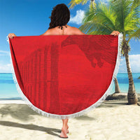 Tunisia Football Beach Blanket Red Eagles of Carthage - Wonder Print Shop
