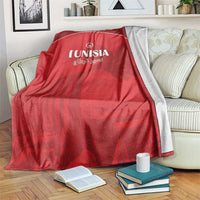 Tunisia Football Blanket Red Eagles of Carthage - Wonder Print Shop