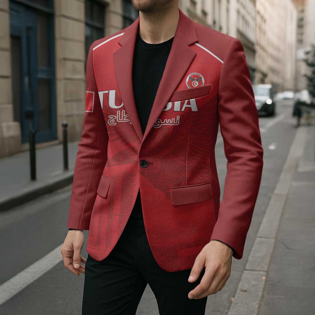 Custom Tunisia Football Blazer Red Eagles of Carthage - Wonder Print Shop