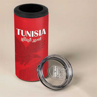 Custom Tunisia Football 4 in 1 Can Cooler Tumbler Red Eagles of Carthage - Wonder Print Shop
