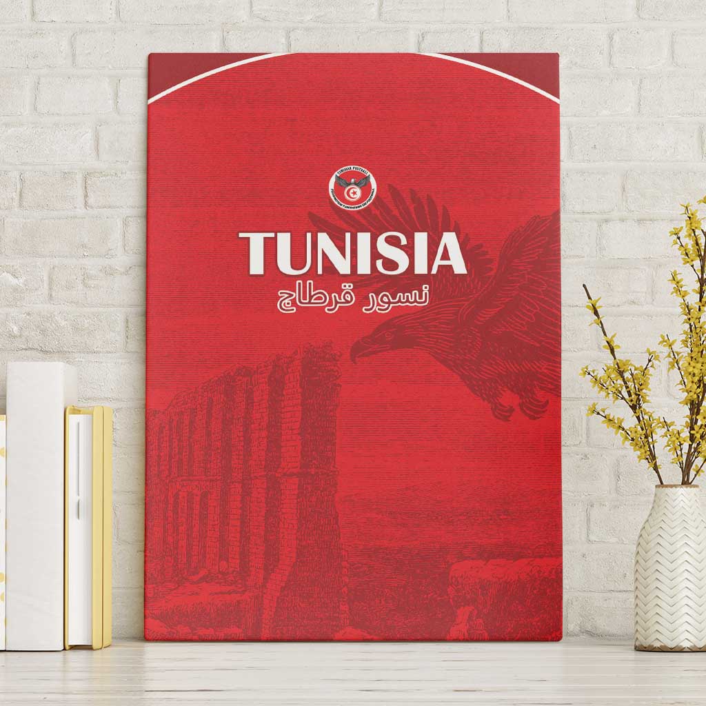 Tunisia Football Canvas Wall Art Red Eagles of Carthage - Wonder Print Shop